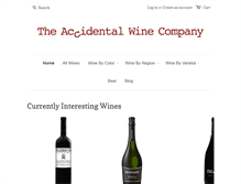 Tablet Screenshot of accidentalwine.com